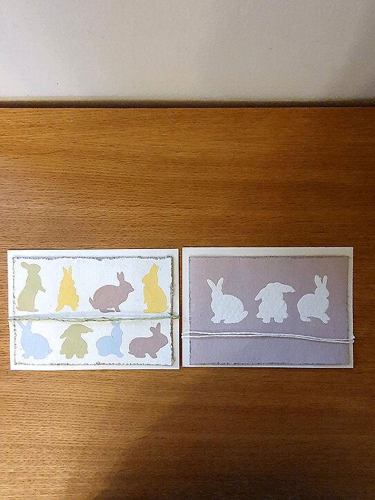 farbenfrohe Hasengrüße